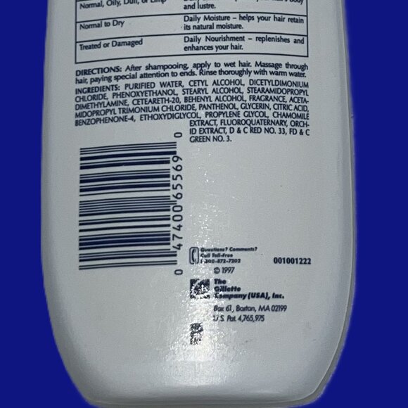 NEW 1997 White Rain Collections Exotics ORCHID Petals Conditioner Vtg Prop - Picture 4 of 4